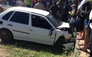 Carro do Cabo PM Rangel batido