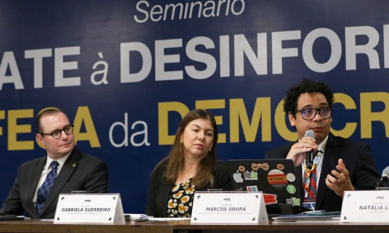 Brasília, DF 15/09/2023 O Prof. Marcos Urupá,  coordenador de Relações Institucionais da RNCD, fala no seminário Combate à Desinformação e Defesa da Democracia termina nesta sexta-feira (15), no STF.  . Foto: Fabio Rodrigues-Pozzebom