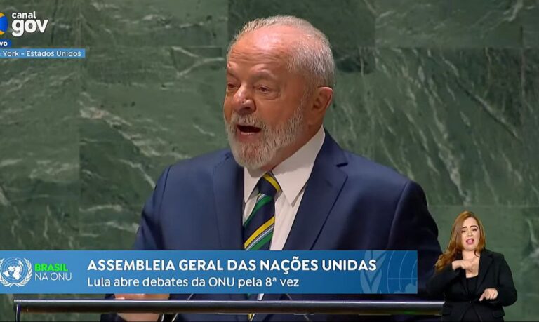 Nova York, Estados Unidos, 19.09.2023 - Presidente Lula discursa na abertura da 78º Assembleia Geral da ONU. Imagem: Canal Gov