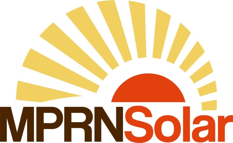 Logo do projeto MPRN Solar, com a imagem de um sol com raios e o nome 