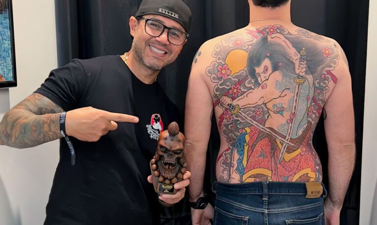 03/10/2023, Bruno Freitas, tatuador brasileiro vence maior prêmio de tatuagem dos Estados Unidos. Foto: Arquivo pessoal