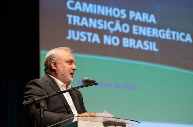 Jean Paul Prates, presidente da Petrobras, durante evento sobre transição energética / Foto: reprodução - Redes sociais