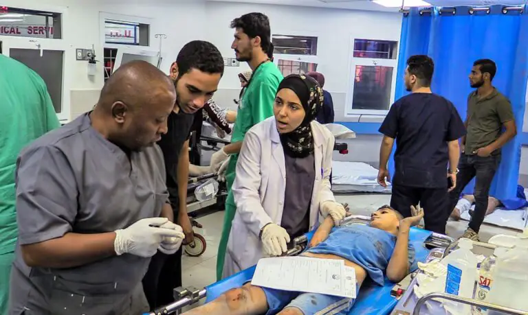 14/10/2023, Gaza: pelo menos 15 estabelecimentos de saúde foram atingidos. Foto: Ministério da saúde da palestina/Facebook