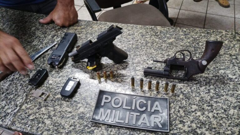 Policia Militar apreende armas de fogo na ação / Foto: PMRN