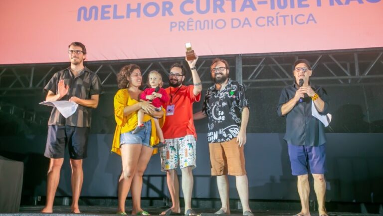 Anúncio dos premiados na Mostra de Cinema de Gostoso. Foto: Divulgação.
