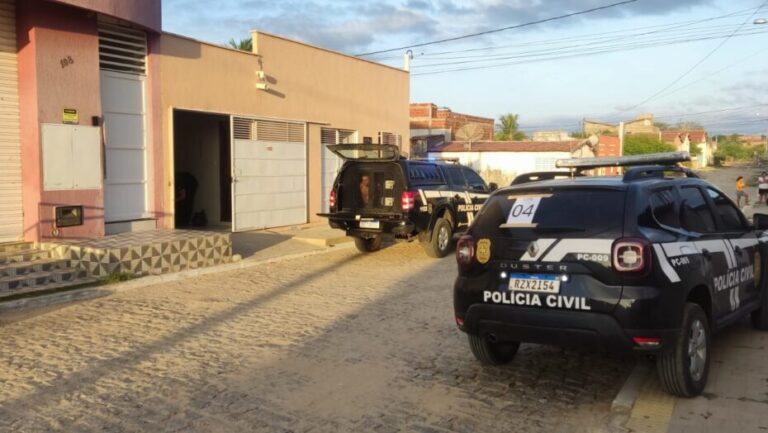 Polícia Civil durante operação em Caicó / Foto: PCRN