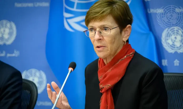 President of International Court of Justice, Judge Joan E. Donoghue, at UN Headquarters.  Foto: UN Photo/Loey Felipe