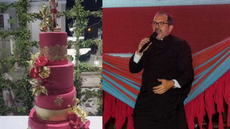 Padre de Caicó leiloa bolo por R$ 100 mil durante festa religiosa - Foto: Reprodução/Paróquia de São Bento