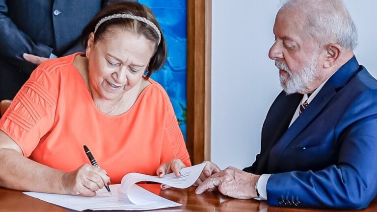 Governadora Fátima ao lado do presidente Lula / Foto: divulgação