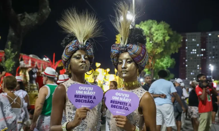 CARNAVAL 2024 - Campanha contra o assédio no Carnaval ‘Ouviu um NÃO? Respeite a decisão’. Foto: Rafael Campos/Gov Rio de Janeiro