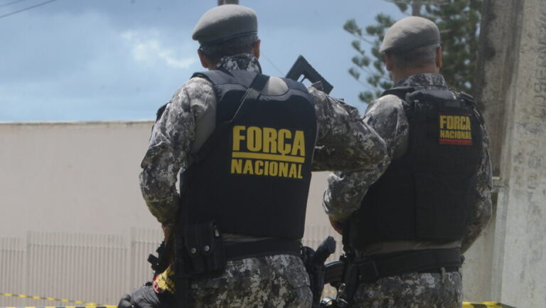 Força Nacional durante operação em Natal / Foto: José Aldenir - Agora RN