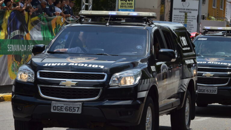 Viatura da Polícia Civil. Foto: José Aldenir/Agora RN.
