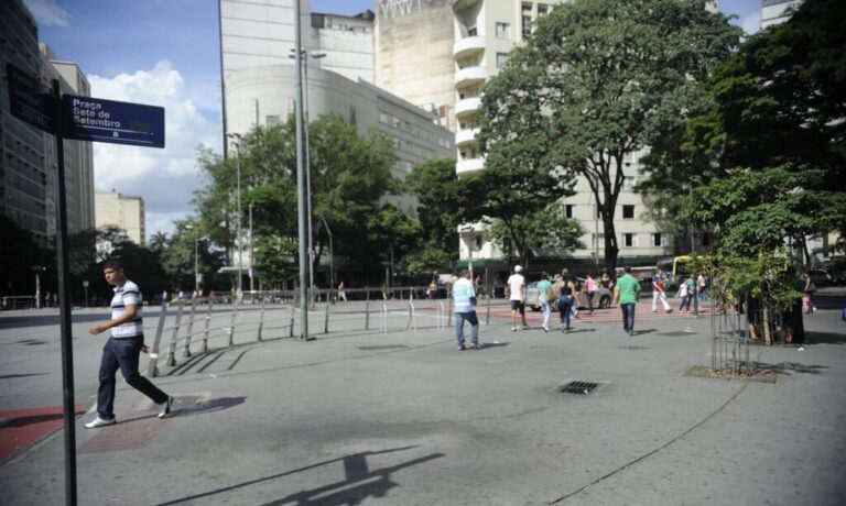 Belo Horizonte - Na capital mineira o local de início das manifestações ocorridas em junho do ano passado foi a praça Sete de Setembro (Tomaz Silva/Agência Brasil)