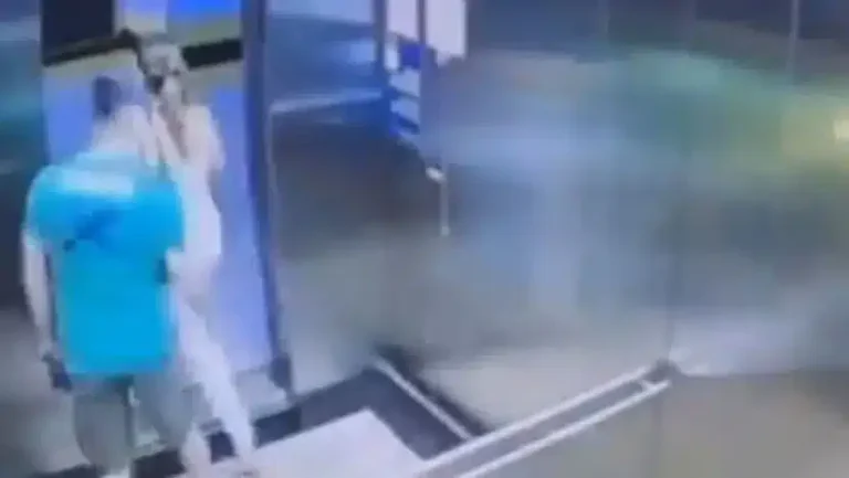 Homem assedia mulher dentro de elevador em Fortaleza. Foto: Reprodução