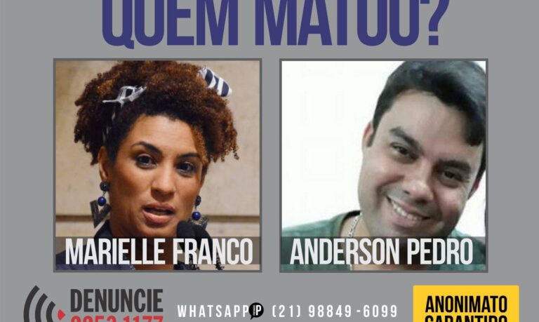 Disque denúncia, Marielle Franco e Anderson Pedro Gomes