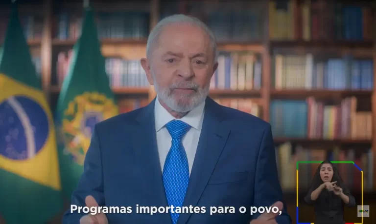 Brasília (DF) 28/07/2024 - Pronunciamento à nação - Presidente Lula faz pronunciamento em cadeia nacional de rádio e televisão.
Frame Canal GOV