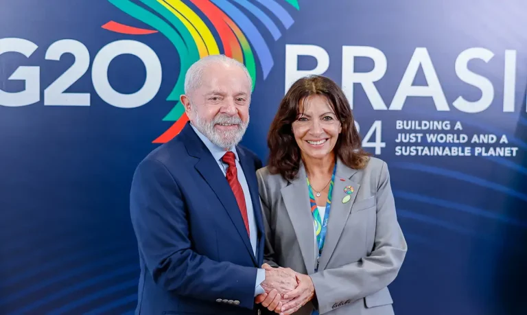 Rio de Janeiro (RJ), 16/11/2024 - Presidente da República, Luiz Inácio Lula da Silva, durante audiência concedida à Prefeita de Paris, Anne Hidalgo, no G20. Foto: Beth Santos/Prefeitura do Rio