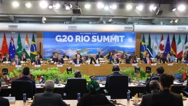 Mesa de abertura do G20, no MAM, na zona central da capital fluminense • Rio de Janeiro (RJ) – Foto: Tomaz Silva/Agência Brasil