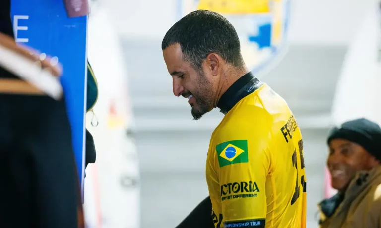 Austrália, 03/05/2025 - Italo Ferreira na etapa de Gold Coast, na Austrália, a sexta na temporada da WSL - Liga Mundial de Surfe. Foto: WSL Brasil/Divulgação