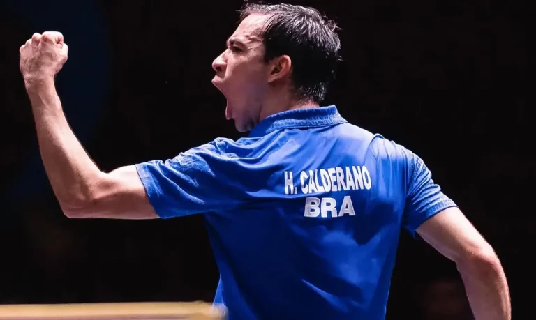 Hugo Calderano vence Nigeriano Quadri Aruna  e  avança às quartas de final de simples do Mundial de Tênis de Mesa - em 22/05/2025