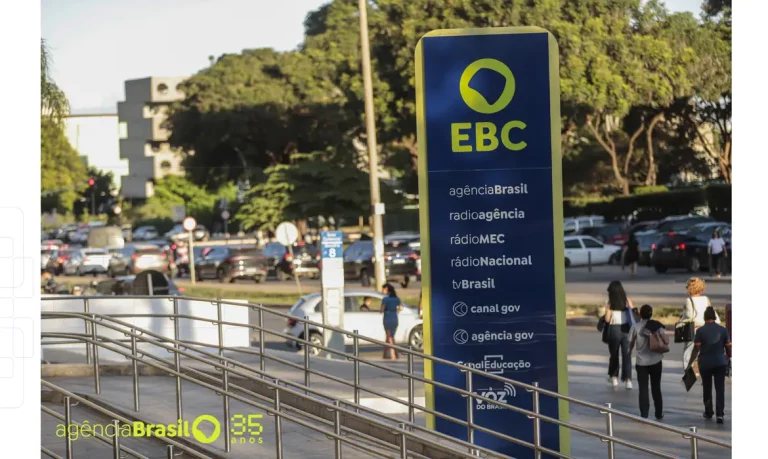Brasília (DF), 09/05/2025 - Totem da Empresa Brasil de Comunicação (EBC).
Foto: Joédson Alves/Agência Brasil