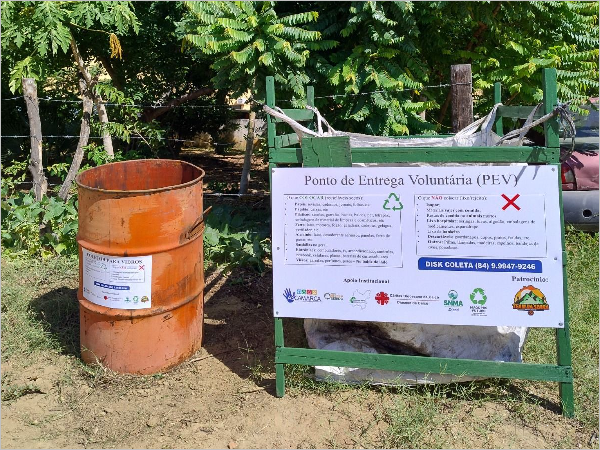 Atualmente, os Pontos de Entrega Voluntária (PEVs) estão distribuídos em diversos locais estratégicos de Caicó