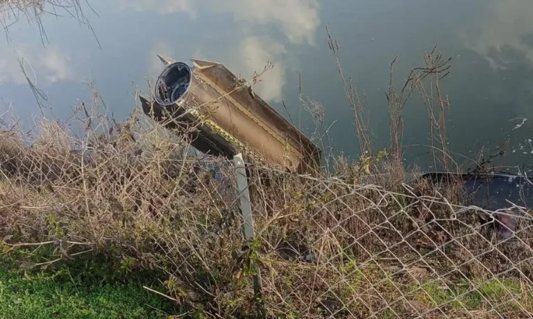 Debris of a NATO air defence system that intercepted a missile launched from Iran is seen in Dortyol, in southern Hatay province, Turkey, March 4, 2026 in this screengrab from video. Ihlas News Agency (IHA) via REUTERS ATTENTION EDITORS - THIS PICTURE WAS PROVIDED BY A THIRD PARTY. NO RESALES. NO ARCHIVES. TURKEY OUT. NO COMMERCIAL OR EDITORIAL SALES IN TURKEY.