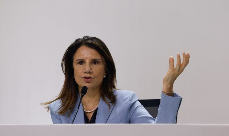Belém (PA), 17/11/2025 - A CEO da COP30 é Ana Toni fala em coletiva de imprensa de balanço final do dia de hoje na COP30. Foto: Tânia Rêgo/Agência Brasil