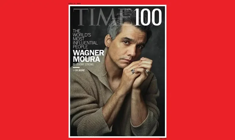 Brasília (DF), 15/04/2026 - Ator Wagner Moura na capa da revista Time. Foto: Time/Reprodução