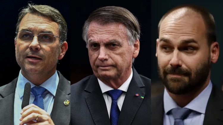Flavio, Jair e Eduardo Bolsonaro