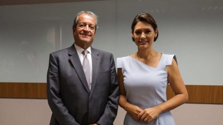 Valdemar Costa Neto e Michelle Bolsonaro