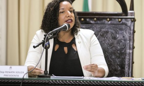 Deputada estadual Renata Souza (PSOL-RJ), na Assembleia Legislativa do Rio de Janeiro (Alerj)