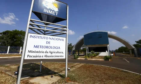 Fachada do instituto nacional de meteorologia (INMET), em Brasília.