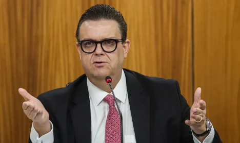 Brasília (DF), 12/06/2025. - O ministro da previdência, Wolney Quiroz, durante entrevista para falar sobre o programa plano de integridade 2025-2026.
Foto: Antonio Cruz/Agência Brasil