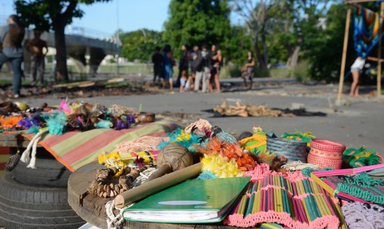 Rio de Janeiro - Na Aldeia Maracanã, representantes de diversas etnias participam de atividades especiais para lembrar o Dia do Índio (Tomaz Silva/Agência Brasil)