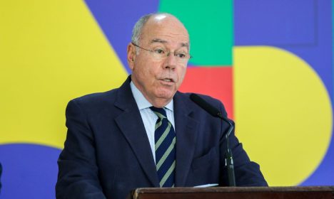 Brasília, DF 10/11/2023 O ministro das Relações exteriores, Mauro Vieira, durante coletiva sobre a repatriação dos brasileiros da Faixa de Gaza. Foto: Fabio Rodrigues-Pozzebom/ Agência Brasil