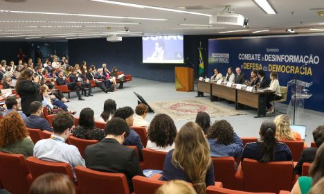 Brasília, DF 15/09/2023 O seminário Combate à Desinformação e Defesa da Democracia termina nesta sexta-feira (15), no STF.  Promovido pelo Supremo em parceria com as universidades públicas, o evento conta com a participação de ministros, professores e especialistas. Foto: Fabio Rodrigues-Pozzebom