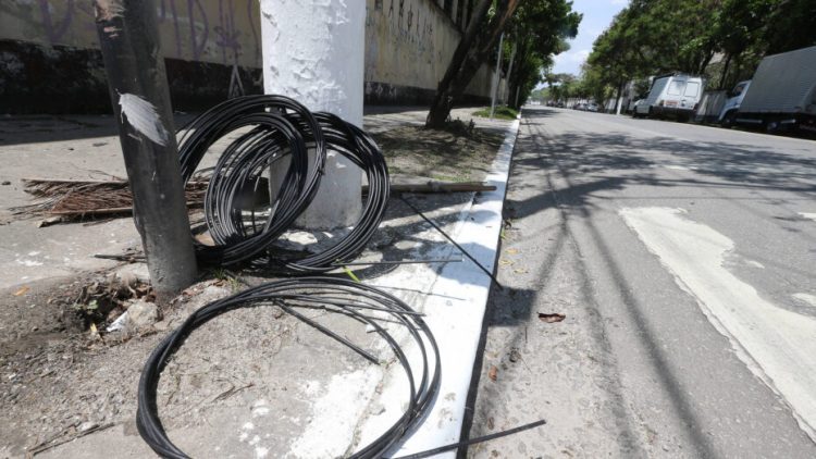 Fiação foi recuperada pela PMRN após furtos em Mossoró / Foto: Rivaldo Gomes