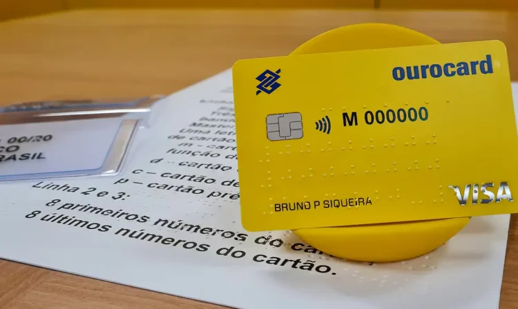 Banco do Brasil lança cartão em braille. Foto: BB/Divulgação