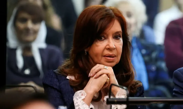 Julgamento da ex-presidente da Argentina Cristina Kirchner acusada de corrupção, associação ilícita e desvio de verbas de obras públicas, em Buenos Aires, Argentina.