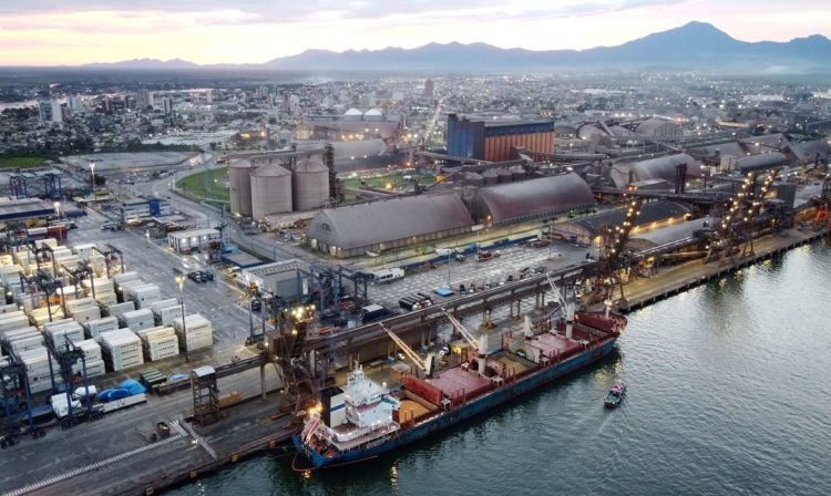 Bulk Carrier 'Discoverer' unloads U.S. soybeans at the port of Paranagua, Brazil, December 3, 2020. Picture taken December 3, 2020. Picture taken with a drone. REUTERS/Rodolfo Buhrer