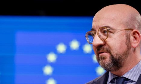 Presidente do Conselho Europeu Charles Michel em Bruxelas