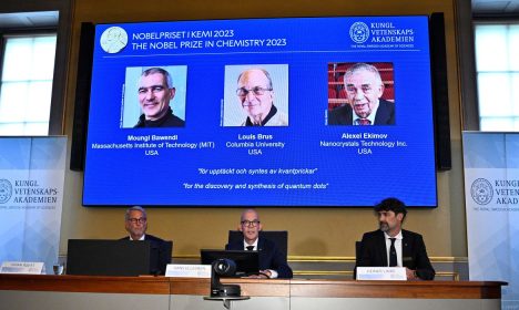 Nobel Chemistry prize awarded for discovery and synthesis of quantum dots. TT News Agency/Claudio Bresciani/REUTERS