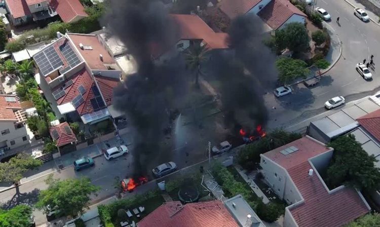 Damage to Israeli residential neighbourhoods after Gaza rockets