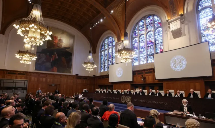 Tribunal Internacional de Haia - Em Haia, Israel diz que África do Sul distorceu situação em Gaza. Foto: REUTERS/Thilo Schmuelgen