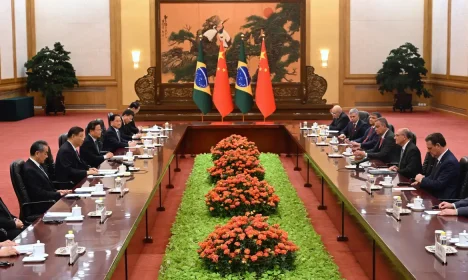 Chinese President Xi Jinping meets with Brazil's Vice President Geraldo Alckmin at the Great Hall of the People in Beijing, China June 7, 2024. Wang Zhao/Pool via REUTERS