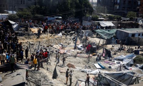 Palestina- 13/07/2024 Acampamento na área de Al-Mawasi em Khan Younis, Gaza, após ataque israelense Pelo menos 71 palestinos morrem, dizem autoridades de Gaza, em ataque de Israel contra chefe militar do Hamas
13/07/2024
REUTERS/Mohammed Salem