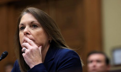 FILE PHOTO: U.S. Secret Service Director Kimberly Cheatle testifies before a House of Representatives Oversight Committee hearing on the security lapses that allowed an attempted assassination of Republican presidential nominee and former U.S. President Donald Trump, on Capitol Hill in Washington, U.S., July 22, 2024. Reuters/Kevin Mohatt/Proibida reprodução/File Photo