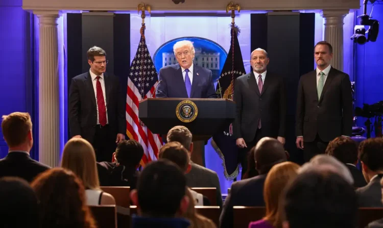 Presidente dos EUA, Donald Trump, concede entrevista coletiva na Casa Branca
20/02/2026
REUTERS/Kevin Lamarque