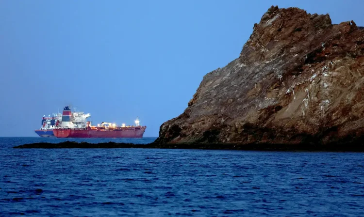 FILE PHOTO: FILE PHOTO: The Callisto tanker sits anchored as the traffic is down in the Strait of Hormuz, amid the U.S.-Israeli conflict with Iran, in Muscat, Oman, March 10, 2026. REUTERS/Benoit Tessier/File Photo/File Photo/File Photo